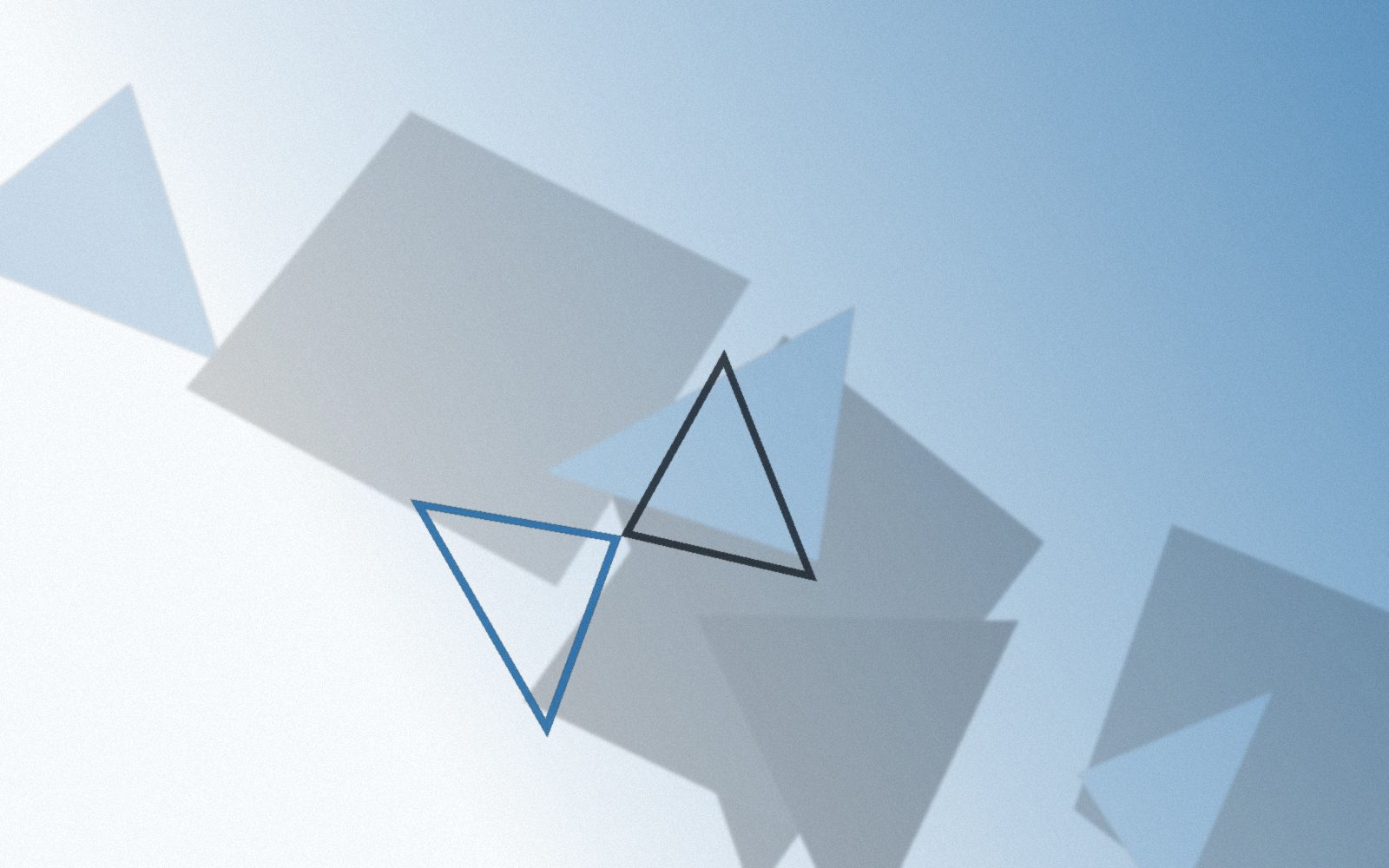 Abstract brand-toned composition representing a systems implementation project